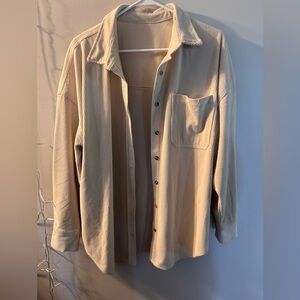 Beige Button-Up Shirt